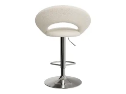Set de 2 sillas de bar en metal y tejido bouclé 61/76,5 cm - Cloclo