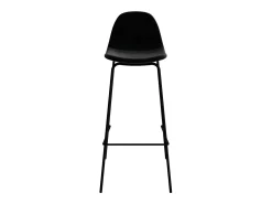 Set de 2 sillas de bar en terciopelo negro 75 cm - Henrik