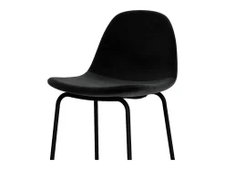 Set de 2 sillas de bar en terciopelo negro 75 cm - Henrik