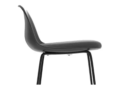 Set de 2 sillas de bar negras 75 cm - Leni