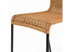 Set de 2 sillas de exterior en resina natural tejida - Sirivara
