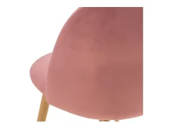 Set de 2 sillas de terciopelo rosa con patas de metal - Cozy