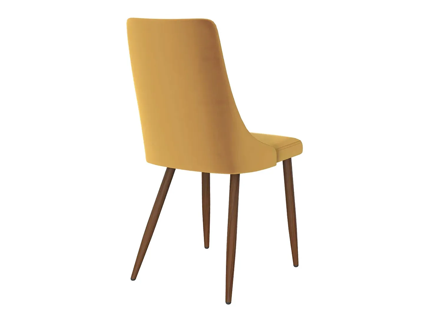 Set de 2 sillas de terciopelo amarillo mostaza - Vinni