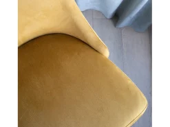 Set de 2 sillas de terciopelo amarillo mostaza - Vinni