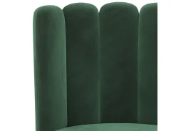 Set de 2 sillas de terciopelo verde con patas de metal - Rosy