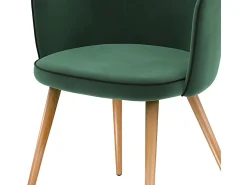 Set de 2 sillas de terciopelo verde agua - Chiara