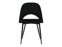 Set de 2 sillas de terciopelo negro con patas de metal COSETTE