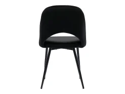 Set de 2 sillas de terciopelo negro con patas de metal COSETTE