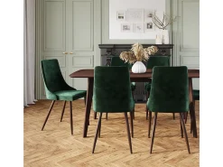 Set de 2 sillas de terciopelo verde - Vinni