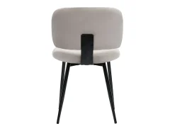Set de 2 sillas de terciopelo color topo y metal negro ATRIUM