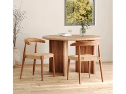 Set de 2 sillas en madera de teca y cuerda trenzada tipo loom - Alia