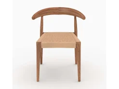 Set de 2 sillas en madera de teca y cuerda trenzada tipo loom - Alia