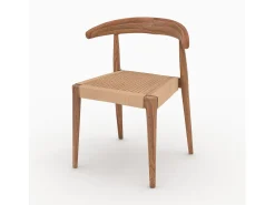 Set de 2 sillas en madera de teca y cuerda trenzada tipo loom - Alia