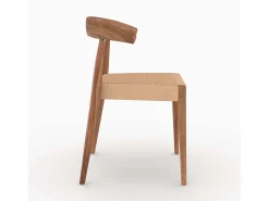 Set de 2 sillas en madera de teca y cuerda trenzada tipo loom - Alia