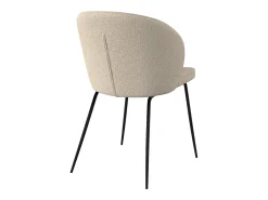Set de 2 sillas en tejido bouclé beige con patas de metal - Groom