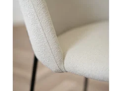 Set de 2 sillas en tejido bouclé beige - Karl