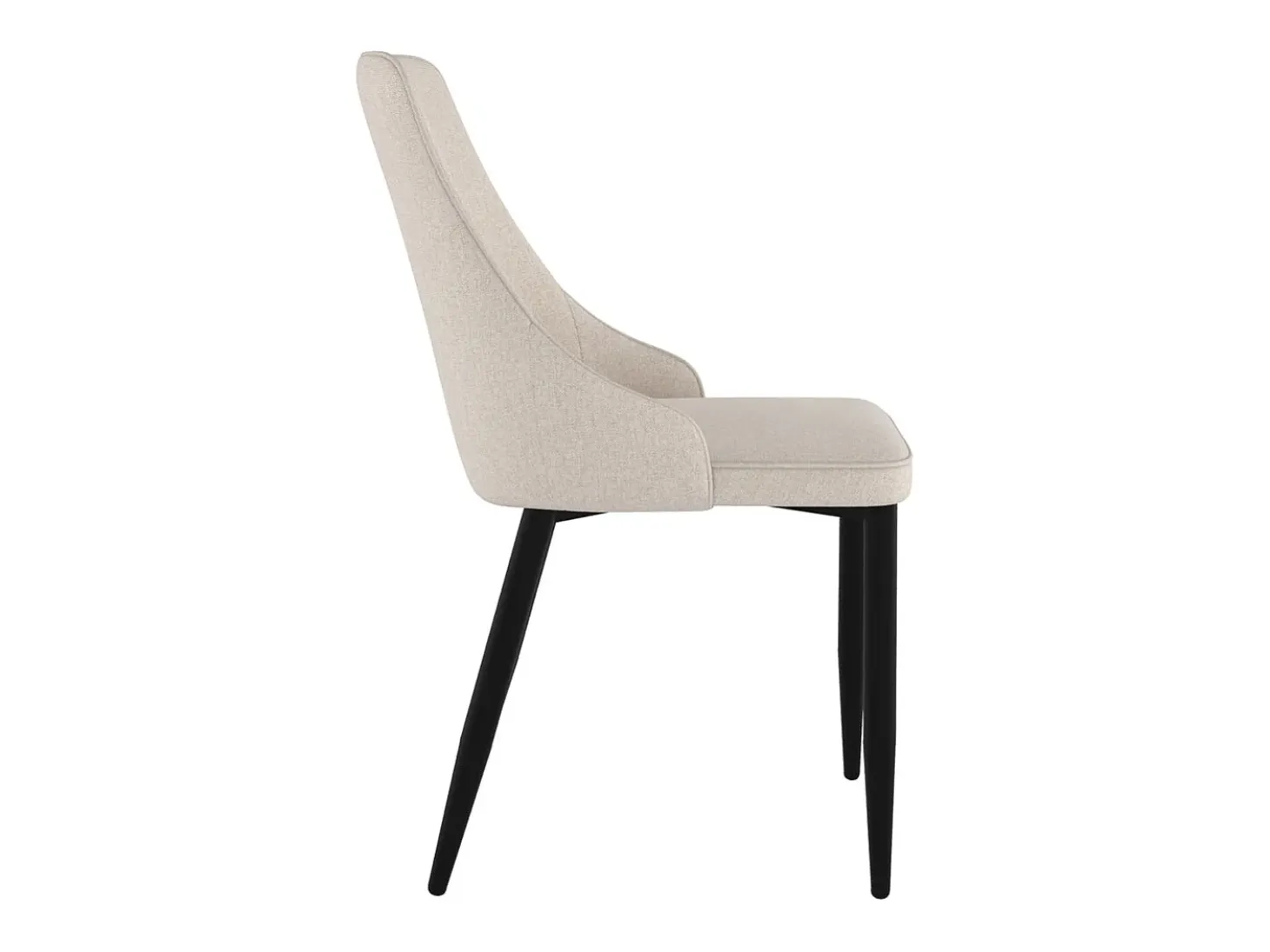 Set de 2 sillas en tela beige con patas de metal - Pipo