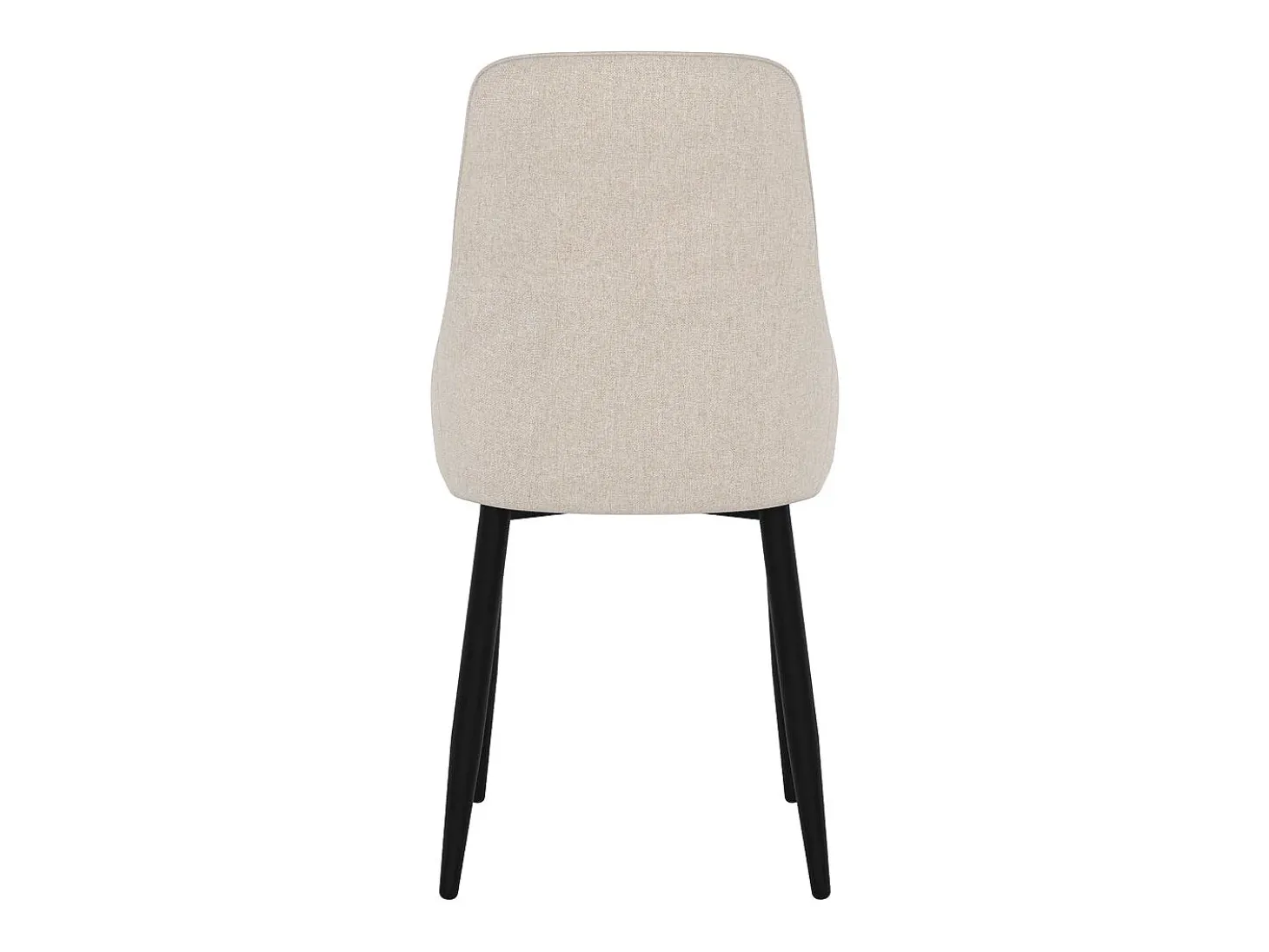 Set de 2 sillas en tela beige con patas de metal - Pipo
