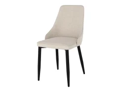 Set de 2 sillas en tela beige con patas de metal - Pipo