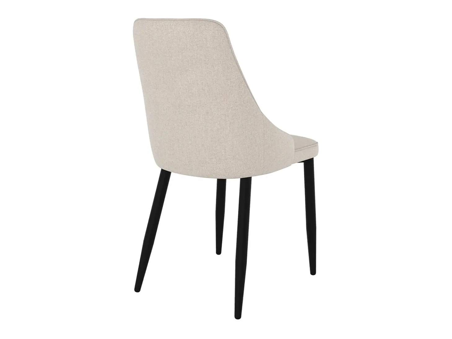 Set de 2 sillas en tela beige con patas de metal - Pipo