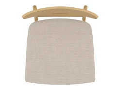 Set de 2 sillas en tela beige y madera clara - Lana