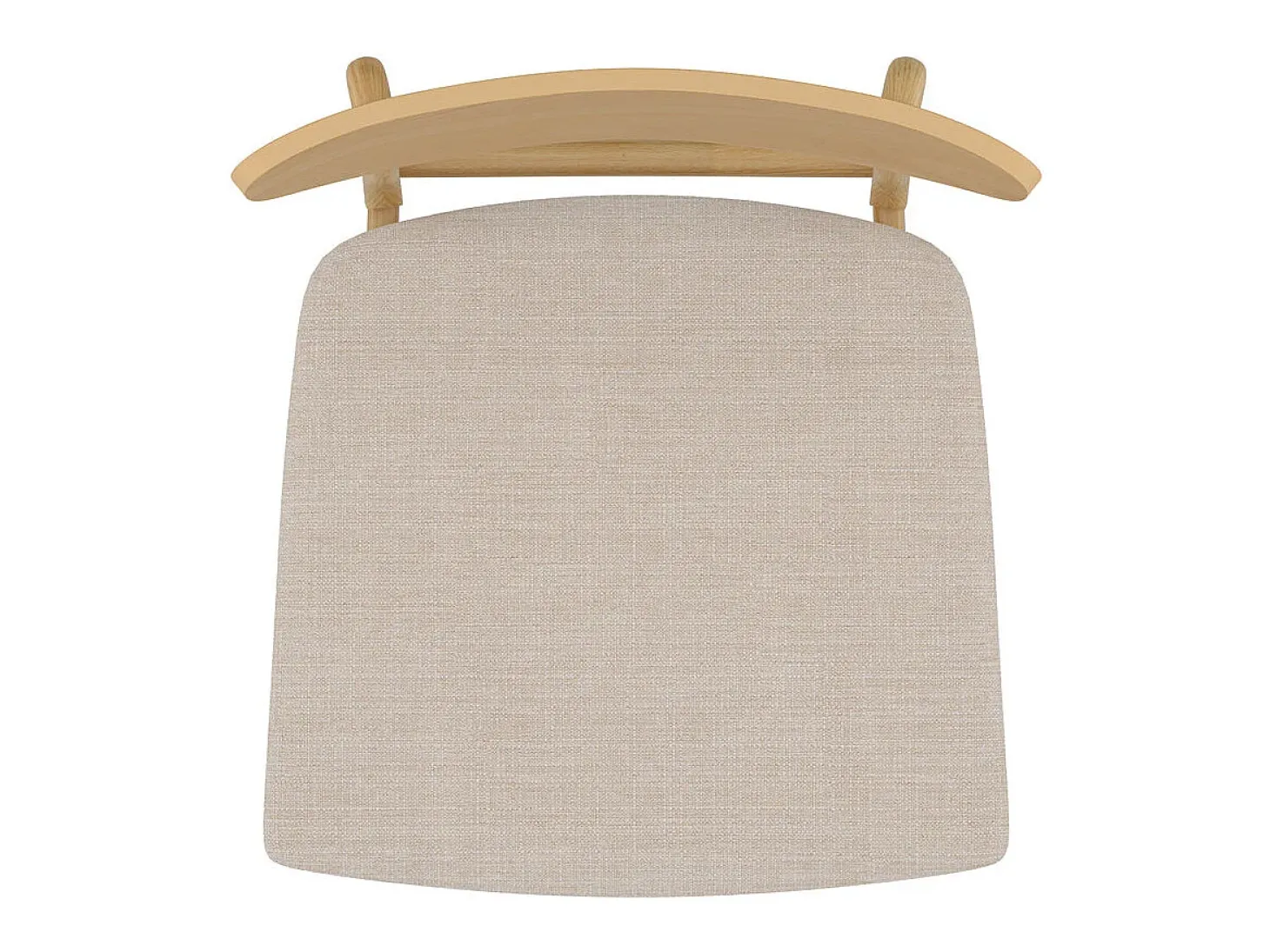 Set de 2 sillas en tela beige y madera clara - Lana