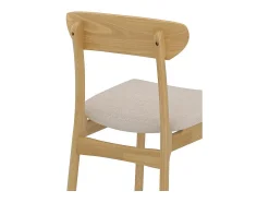 Set de 2 sillas en tela beige y madera clara - Lana