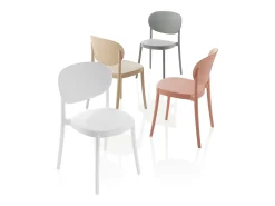 Set de 4 Sillas interior/exterior EVA gris