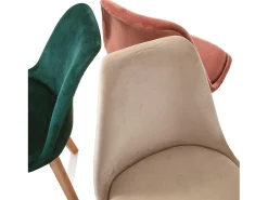 Set de 4 Sillas LAYLA verde esmeralda