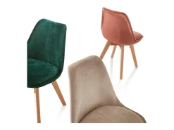 Set de 4 Sillas LAYLA verde esmeralda