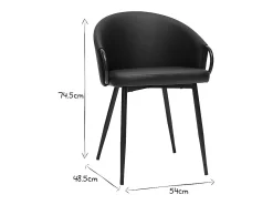 Set de 2 sillas negras de diseño PRECIO