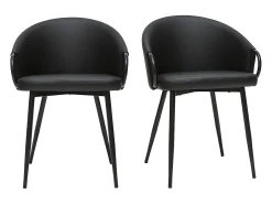 Set de 2 sillas negras de diseño PRECIO