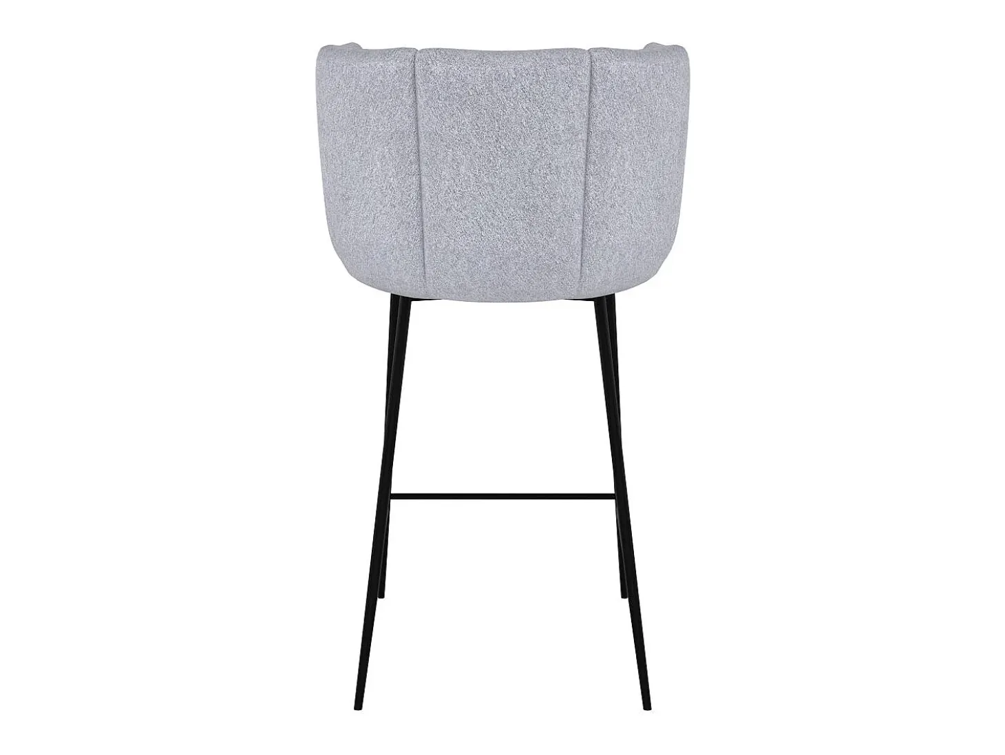 Set de 2 sillas para isla de cocina en tela gris claro 67 cm - Rosy