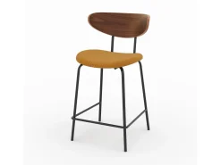 Set de 2 sillas para isla central en pana amarilla 64,5 cm - Jade