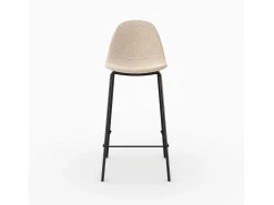 Set de 2 sillas para isla de cocina en tela beige 65,5 cm - Henrik