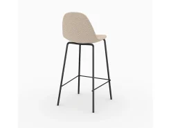 Set de 2 sillas para isla de cocina en tela beige 65,5 cm - Henrik