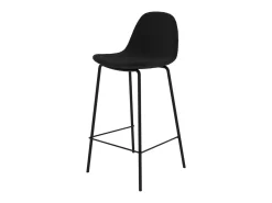 Set de 2 sillas para isla de cocina en tela bouclé negra 65,5 cm - Henrik