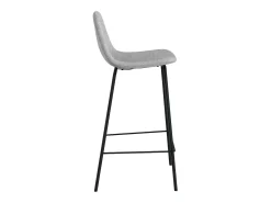 Set de 2 sillas para isla central en tela gris claro 65 cm - Henrik