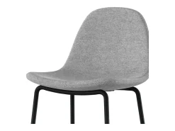Set de 2 sillas para isla central en tela gris claro 65 cm - Henrik