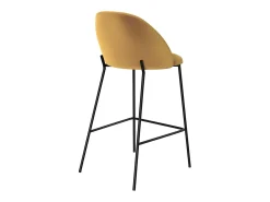 Set de 2 sillas para isla de cocina de terciopelo amarillo 66 cm - Karl