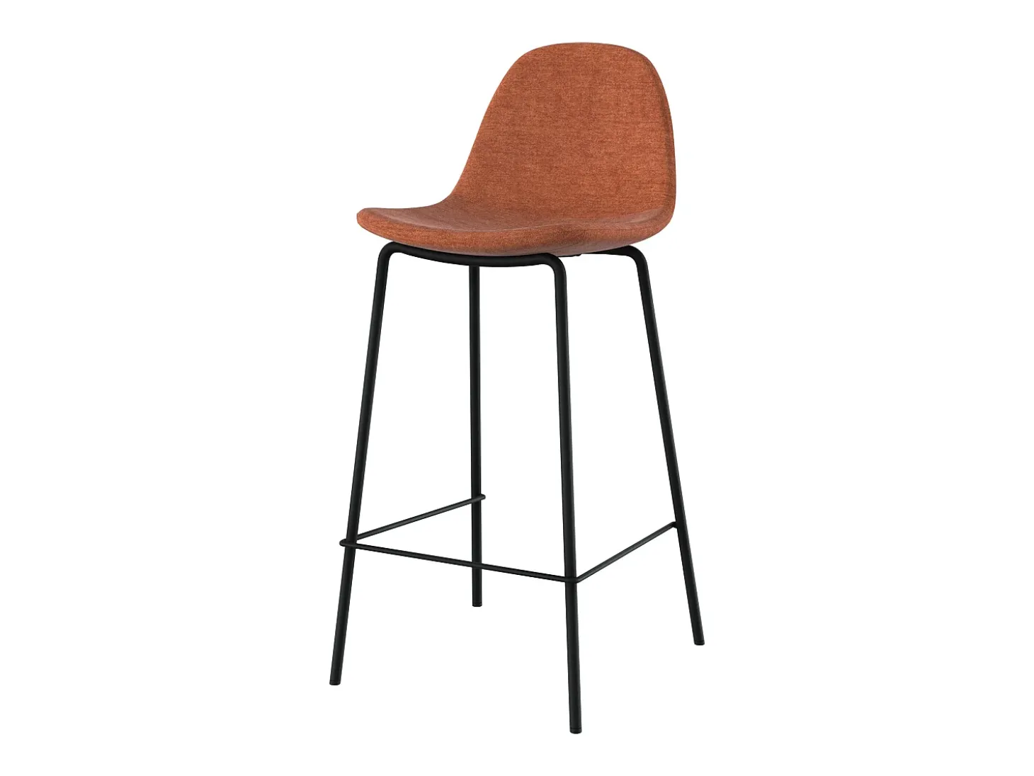 Set de 2 sillas para isla central en tela terracota 65 cm - Henrik
