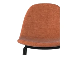 Set de 2 sillas para isla central en tela terracota 65 cm - Henrik