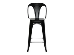 Set de 2 sillas para isla de cocina en metal negro mate 67 cm - Indus
