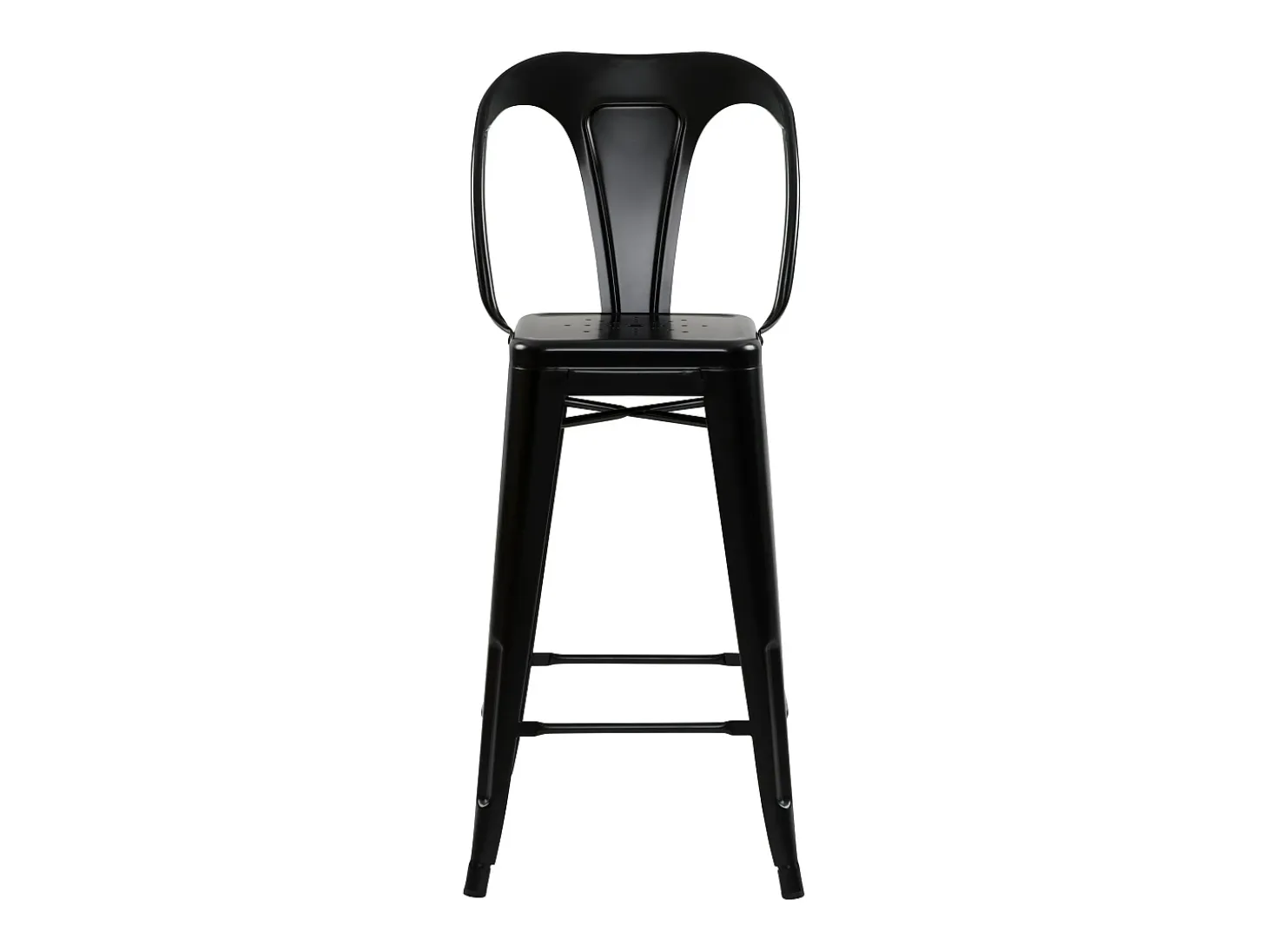 Set de 2 sillas para isla de cocina en metal negro mate 67 cm - Indus