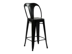 Set de 2 sillas para isla de cocina en metal negro mate 67 cm - Indus