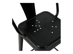 Set de 2 sillas para isla de cocina en metal negro mate 67 cm - Indus