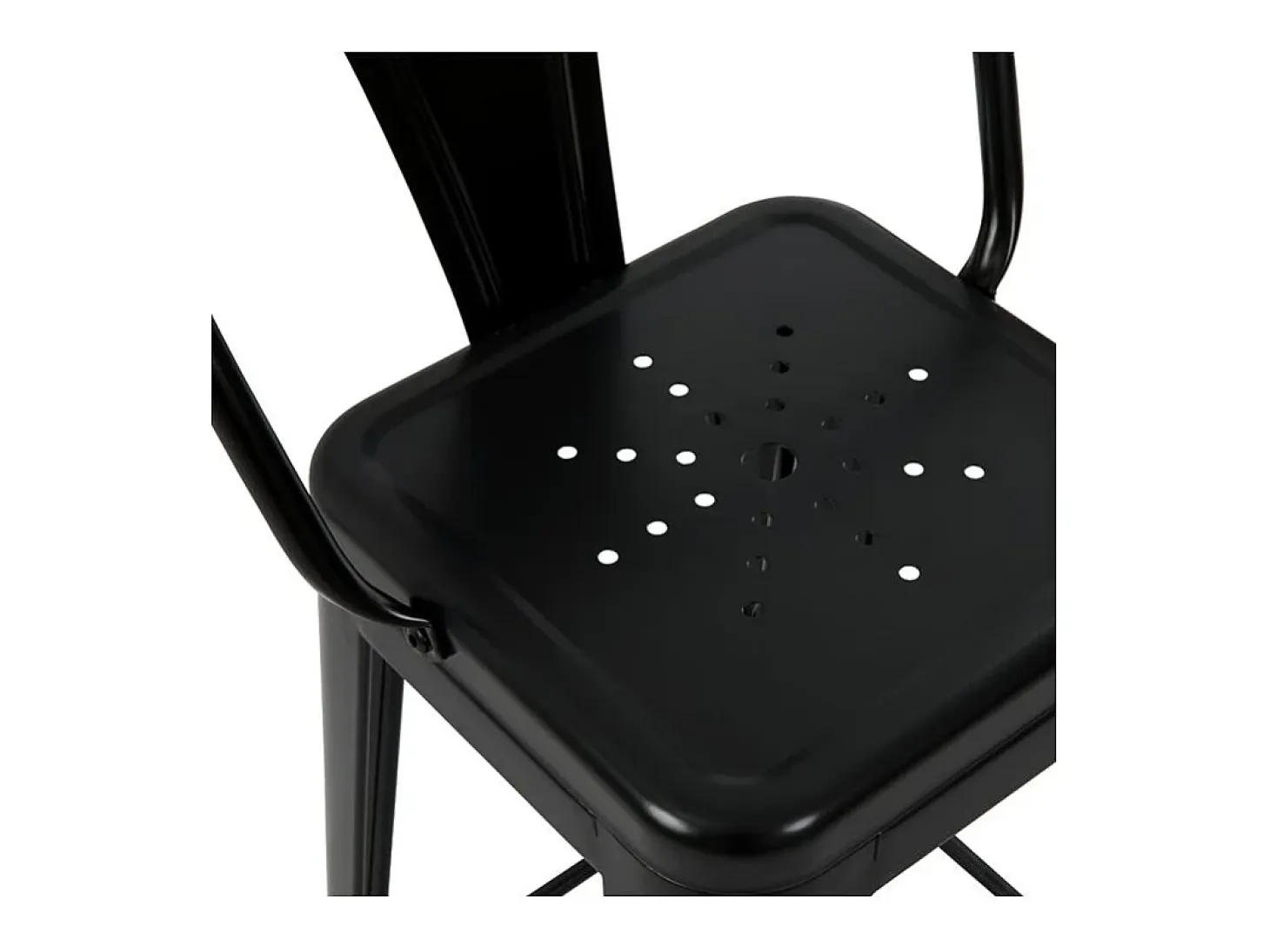 Set de 2 sillas para isla de cocina en metal negro mate 67 cm - Indus