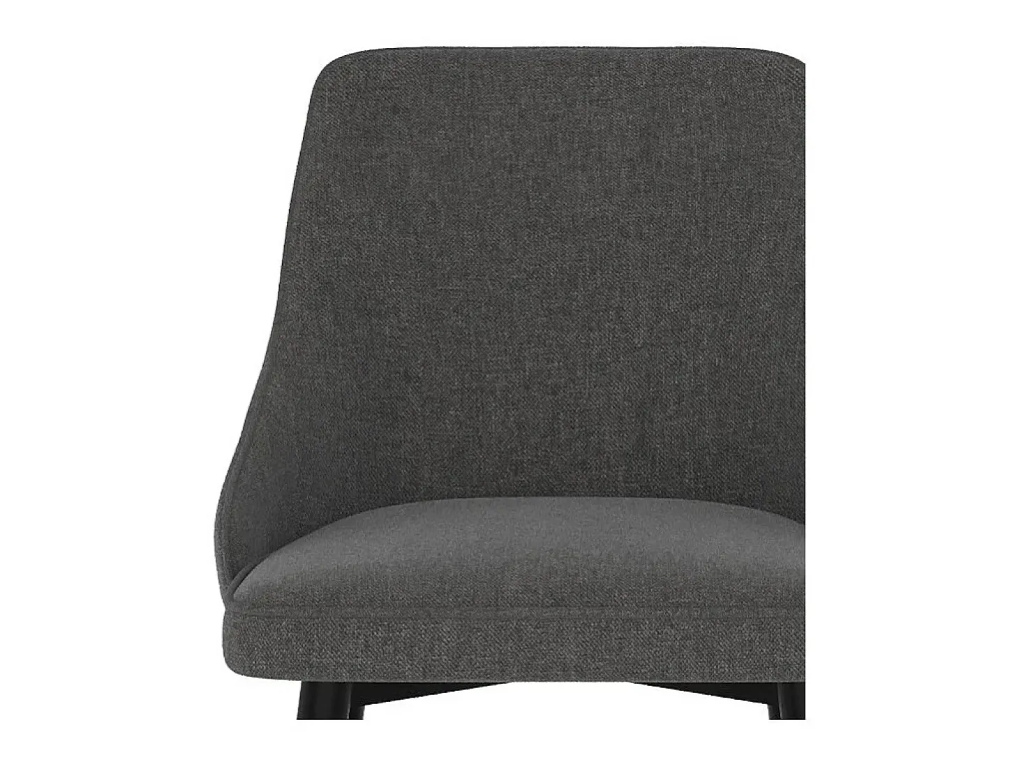 Set de 2 sillas para isla de cocina en tela gris oscuro 66,5 cm - Pipo