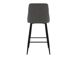 Set de 2 sillas para isla de cocina en tela gris oscuro 66,5 cm - Pipo
