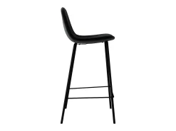 Set de 2 sillas para isla de cocina en terciopelo negro 65 cm - Henrik